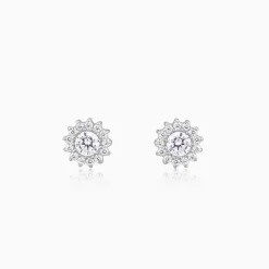 Silver Be The Bloom Earrings