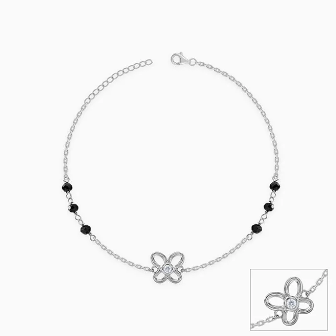Silver Bead Jasmine Anklet