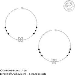 Silver Bead Jasmine Anklet