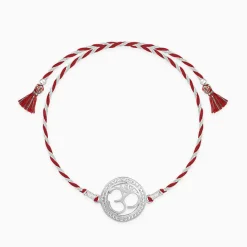 Silver Beaded Om Rakhi