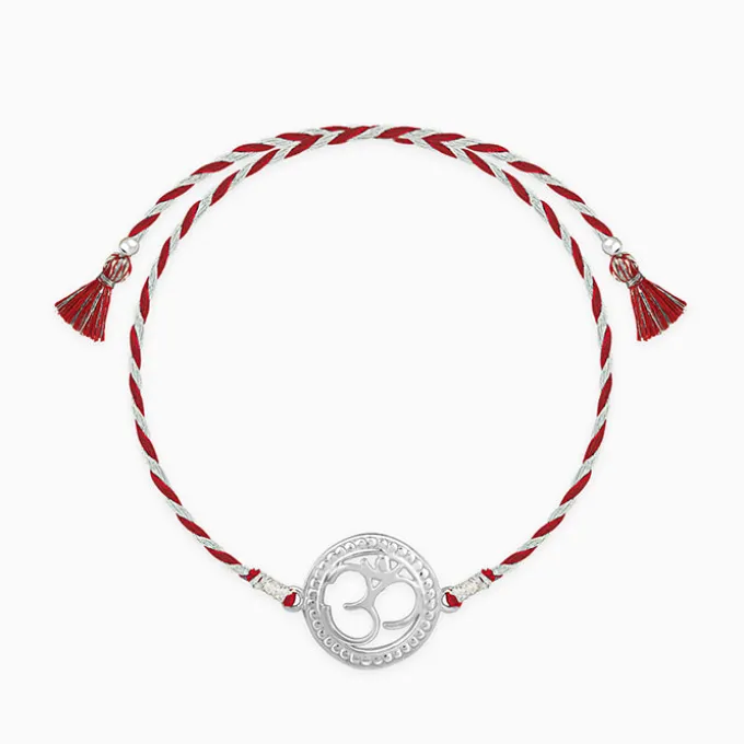 Silver Beaded Om Rakhi
