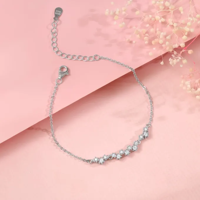 Silver Beautiful Glittering Bracelet