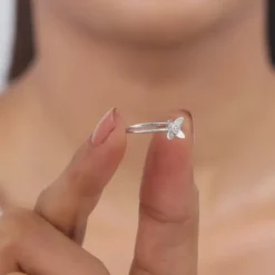 Silver Beautiful Orchid Ring
