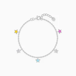 Silver Beautiful Stars Kids Bracelet (2- 8 years)