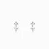 Silver Bedstraw Flower Earrings