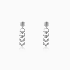 Silver Bejeweled Earrings
