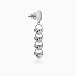 Silver Bejeweled Earrings