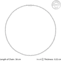 Silver Belcher Chain For Him