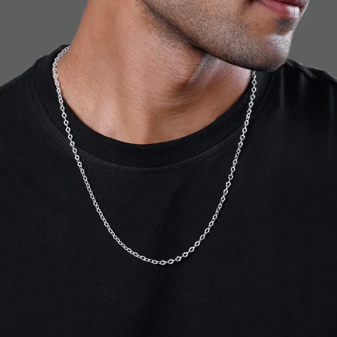 Silver Belcher Chain For Him