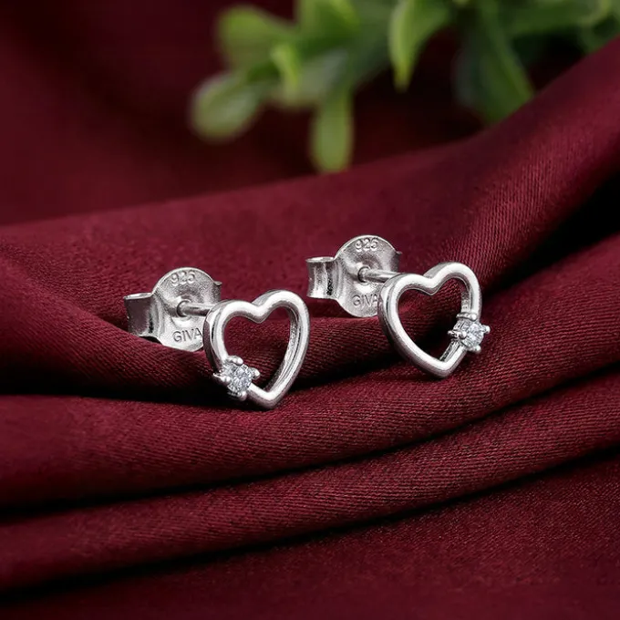 Silver Beloved Stud Earrings