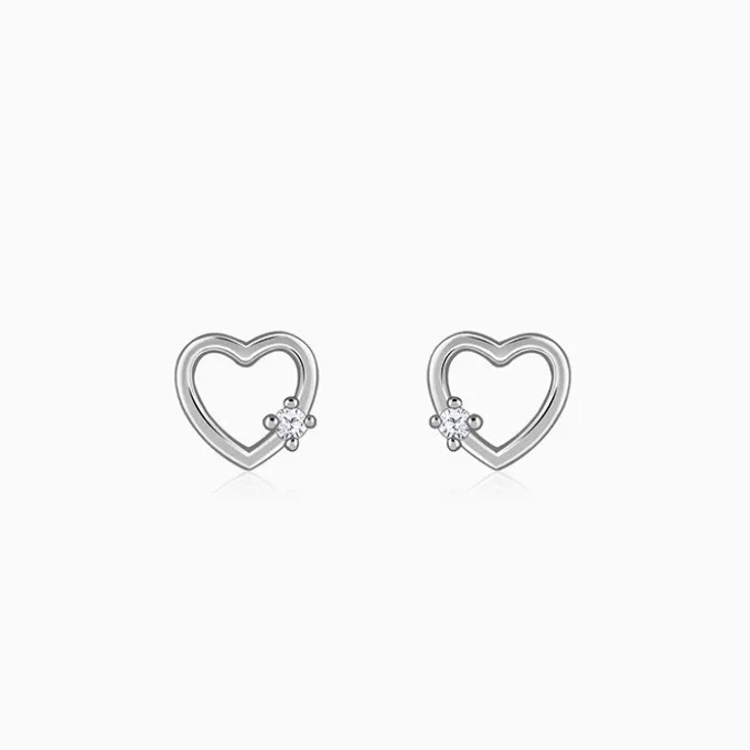 Silver Beloved Stud Earrings