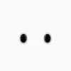 Silver Black Dot Stud For Him