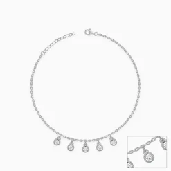 Silver Blanche Anklet