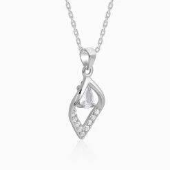 Silver Bling Queen Pendant with Link Chain
