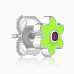 Silver Bloomie Buds Kids Earrings