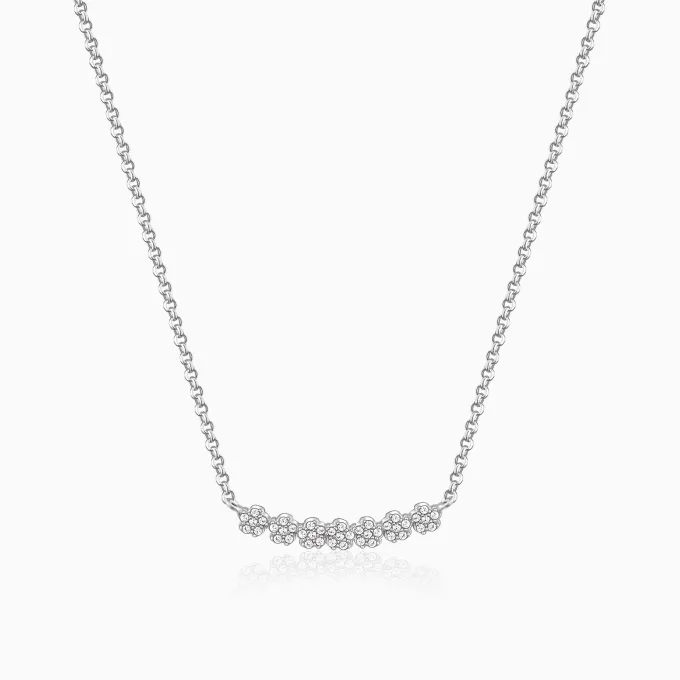 Silver Blooming Flower Necklace
