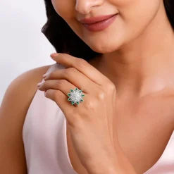 Silver Blossom Blast Ring