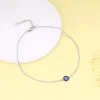 Silver Blue Evil Eye Anklet