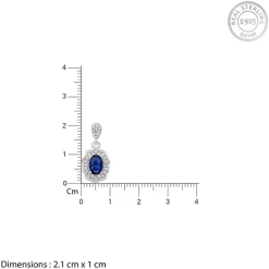 Silver Blue Floret Earrings
