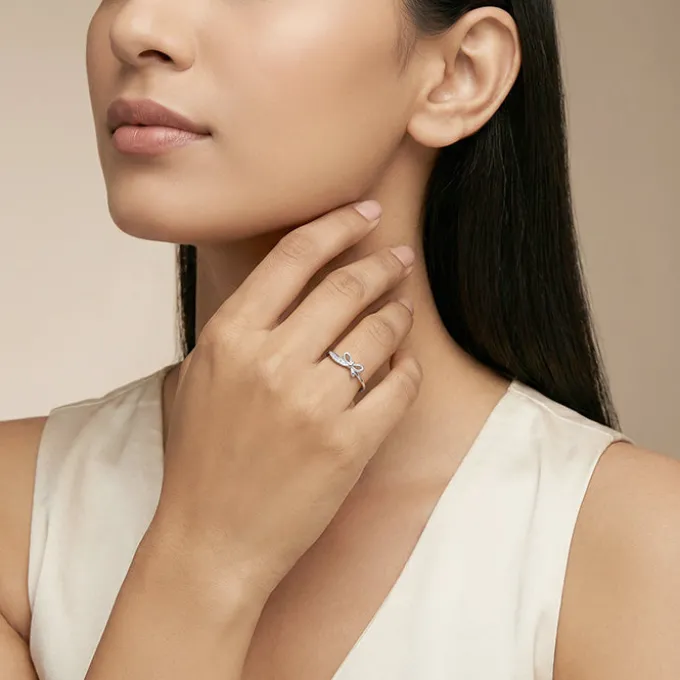 Silver Bow Belle Ring (Size 12)