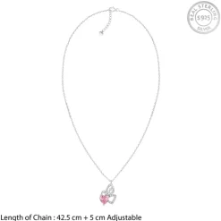 Silver Butterflies Desire Pendant With Link Chain
