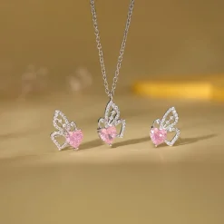 Silver Butterflies Desire Set