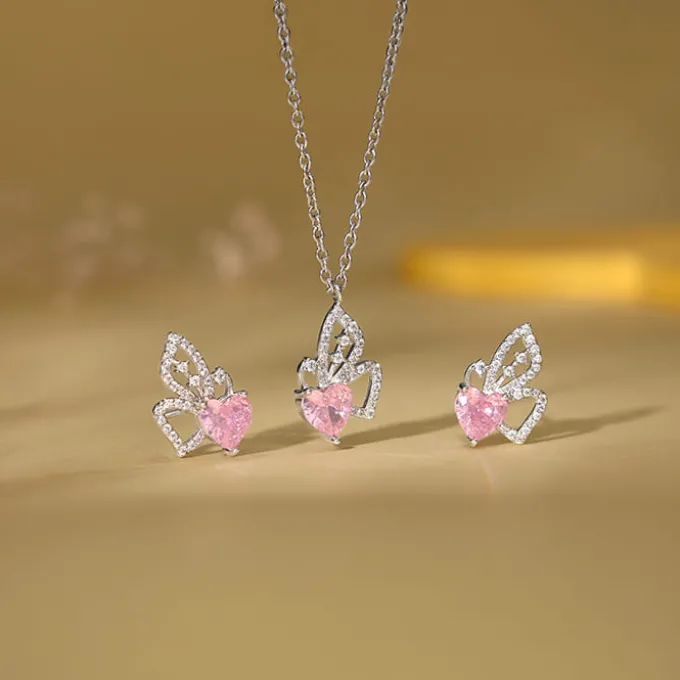 Silver Butterflies Desire Set