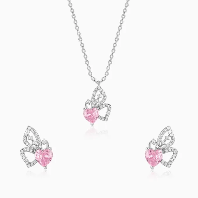 Silver Butterflies Desire Set