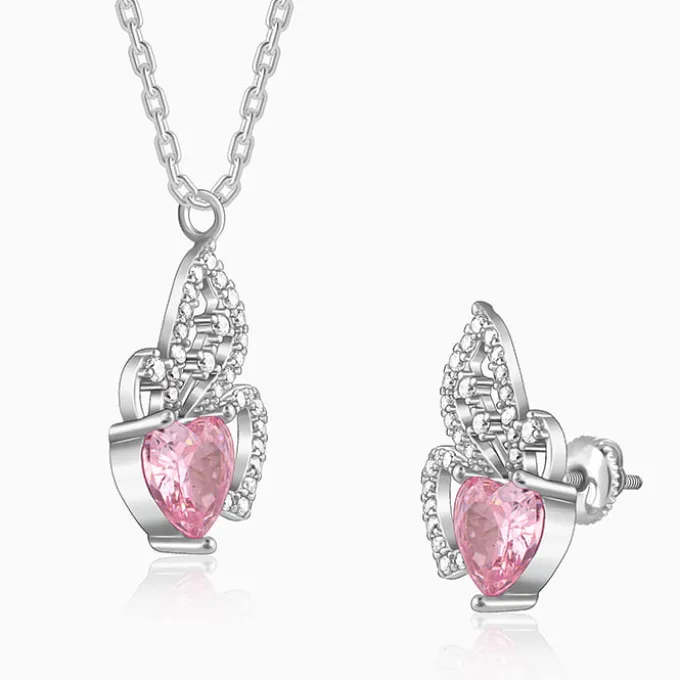 Silver Butterflies Desire Set
