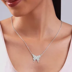 Silver Butterfly Magic Necklace