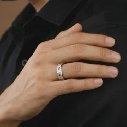 Silver Cadence Ring For Him (Size 20)