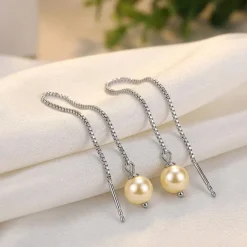 Silver Carey Pearl Sui Dhaga Earrings