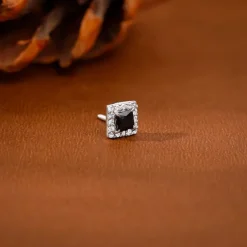 Silver Celestial Square Stud For Him