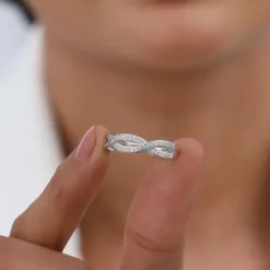 Silver Celtic Zirconia Ring