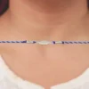 Silver Charming Evil Eye Rakhi