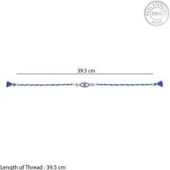 Silver Charming Evil Eye Rakhi