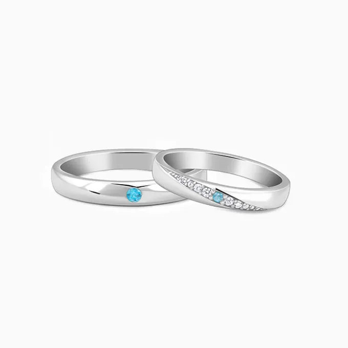 Silver Cherish Couple Bands