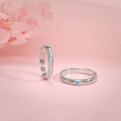 Silver Cherish Couple Bands