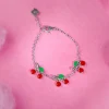 Silver Cherry Red Kids Bracelet (0 - 2 Years)
