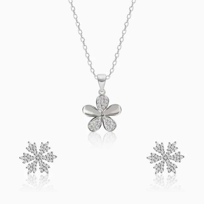 Silver Chic Flower Set