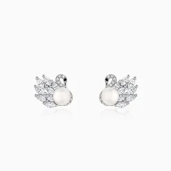 Silver Chloe Pearl Earrings