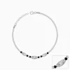 Silver Chrome Beaded Anklet