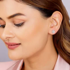 Silver Circular Earrings