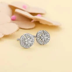 Silver Circular Earrings