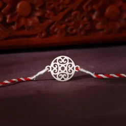 Silver Circular Mandala Rakhi