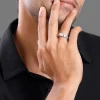 Silver Citrine Blaze Ring For Him
