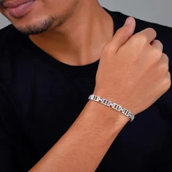 Silver Classic Bold Bracelet For Him