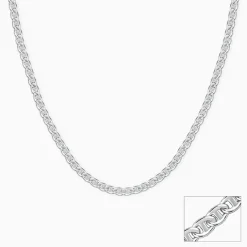 Silver Classic Curb Chain For Him
