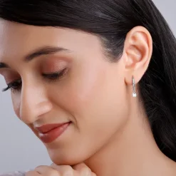 Silver Classic Shiny Drop Earrings