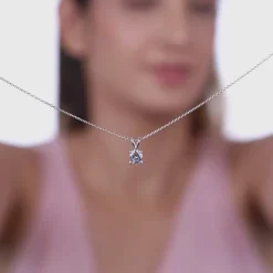Silver Classic Solitaire Pendant & Ring Set
